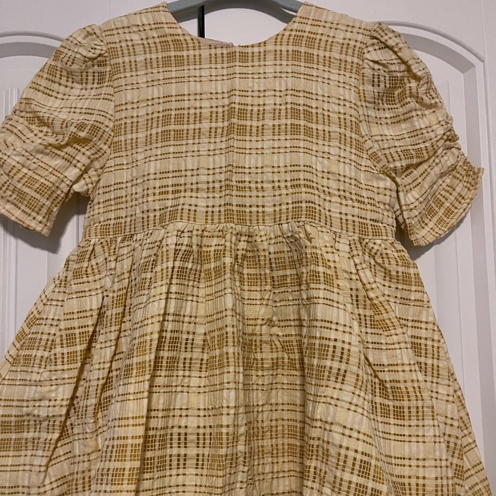 Noralee Yellow Textured Dress size 2Y matching bloomer